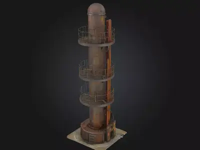 Rusty Stasis Chamber  A Forgotten Capsule from a Dystopian Past 3D model purchase