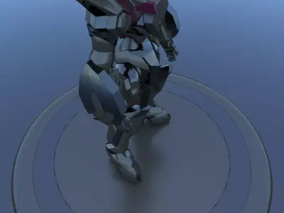 Cyborg Prototype Mecha Robot SciFi  3D model