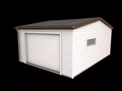 garage Low-poly 3D model 4