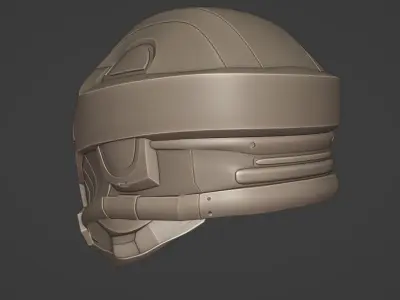 Halo Recon Helmet With Print Ready STL Low-poly 3D model