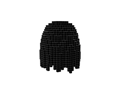 Voxel Blinky v1 001 Low-poly 3D model