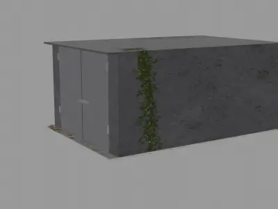 old garage Low-poly 3D model