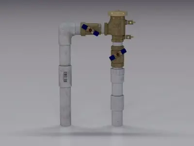 Backflow Preventer Low-poly 3D model