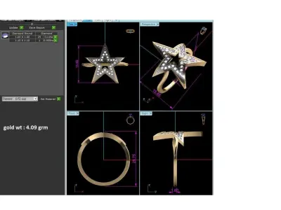 Diamond Ring For Women 3d Print Model 3D print model 61