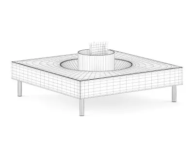Table Gas Fireplace 2 3D model