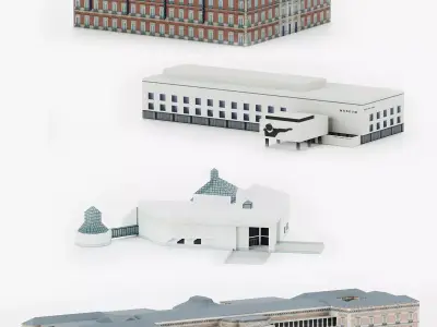 MUSEUM Lowpoly 3D Model Collection 3D Model Pack