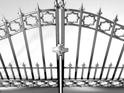 Steel Door Gate Type 4 3D model