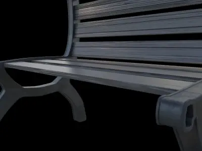 Park Chair Low-poly 3D model