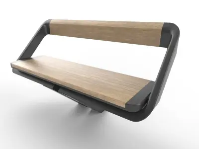 Bench 01 Low-poly 3D model