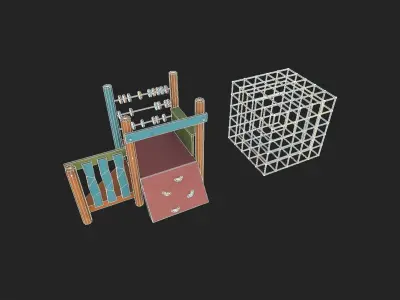 Playground Props Pack Low-poly 3D model
