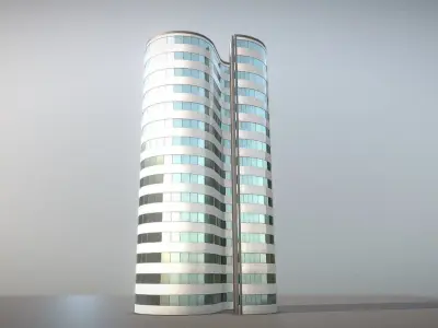 City Building Design S-2  Low-poly 3D model