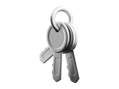 3D Door keys 3D model