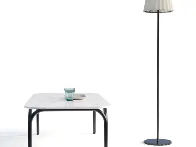 Capa Table and Lamp 3D model 3D model