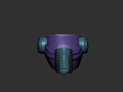 helmet high poly sculpt 3d printable  3D model 88