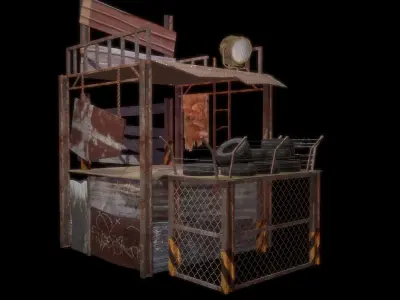 Watch tower Low-poly 3D model order