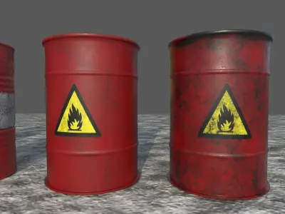 Metal Barrel 3d model 3D model