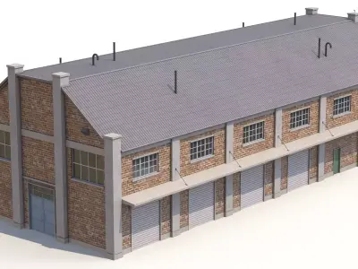Industrial Building 29 PBR Low-poly 3D model