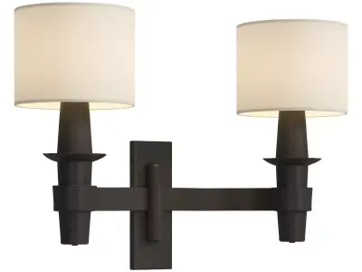 Iron Sconce Marc Du Plantier Style 3D model