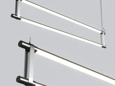 Thin Multiples Dyad Linear Suspension Light Low-poly 3D model