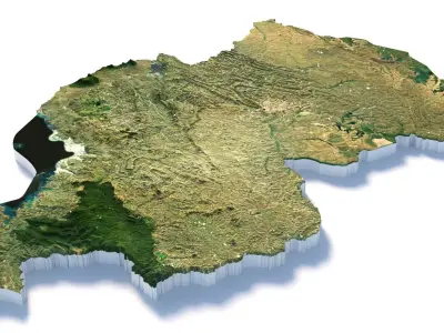 Rwanda Terrain Country 3D model