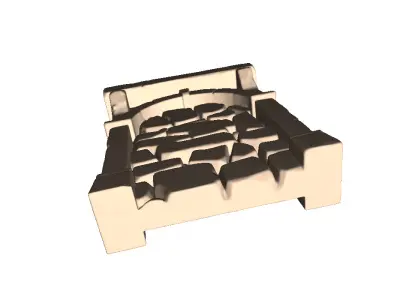 Medieval Stone Wall 1 3D print model