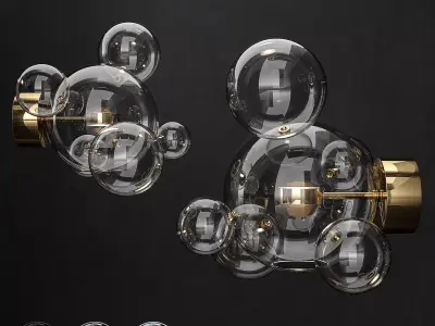 Wall light Giopato and Coombes Bolle 6 lamps 3D model