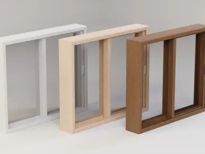 Sliding Glass Window Low-poly 3D model