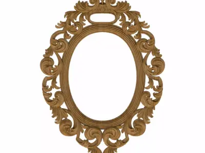 Carved picture frame STL 3D model 139