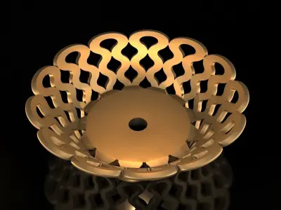 TEALIGHT HOLDER SOFT LINES 3D print model