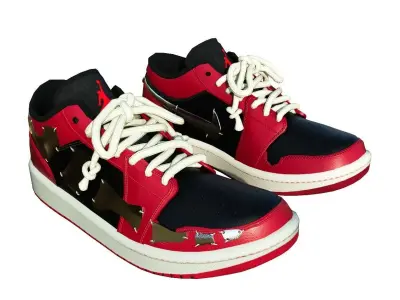 DINO 2 Air Jordan 1 RAZOR LOW Shoes PBR  Low-poly 3D model