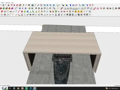 Modern gate house 3d model  3D model