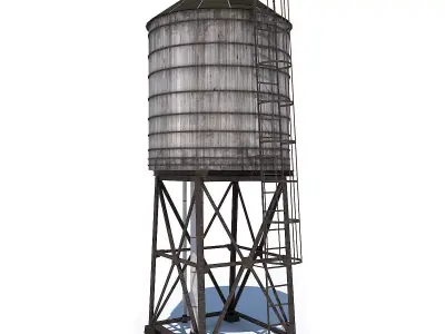 New York Water Tower Low-poly 3D model