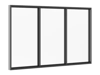 Black Metal Window 3100mm x 1880mm 3D model
