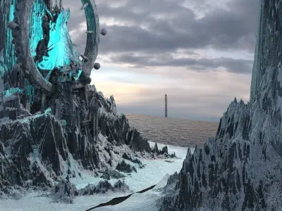 Mount Olympus mountain 7  3D model