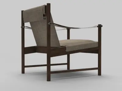 Lounge wood chair 3D model buy