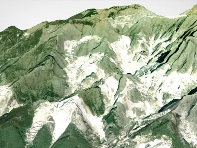 Mountain landscape Monte Borla Italy 3D model