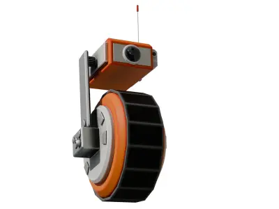 Wheel-robot  Low-poly 3D model