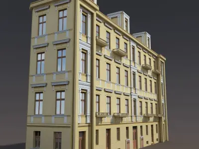Apartment House 98 Low-poly 3D model