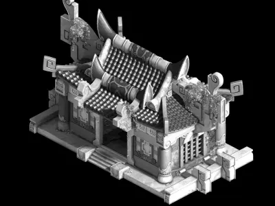 Game Gang Building - Intermediate loyalty Church 3D model
