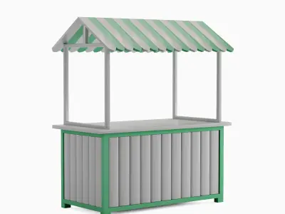 Food Stand 05 Low-poly 3D model