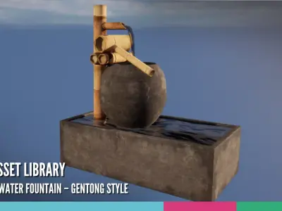 Balinese Water Fountain Gentong Style 3D model