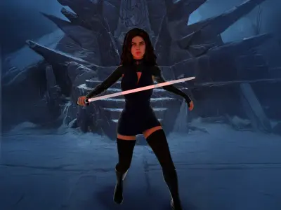 Imperial Assassin Turned Good 3D Printable Force Warrior Figure 3D print model