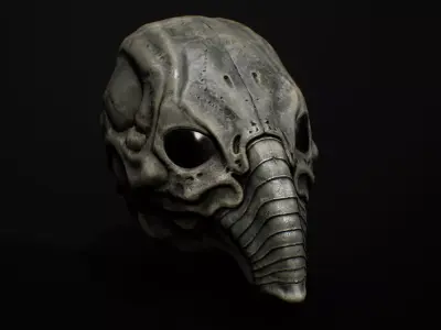 Space Jockey Helmet Low-poly 3D model