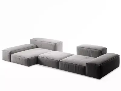 Extrasoft D sectional sofa 3D model