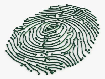 Electronic fingerprint v 1 3D model