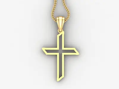 Cross Light Gold 4CP019 3DM STL 3D print model