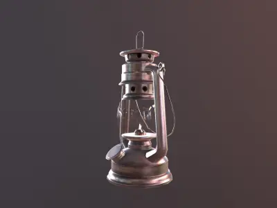 Metal Lantern Low-poly 3D model