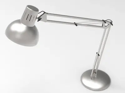 Adjustable desk lamp with wall mount 3D model