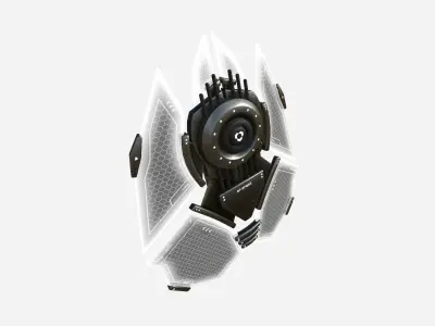 SciFi Shield A10 Metal - Sci Fi Weapon Design Low-poly 3D model