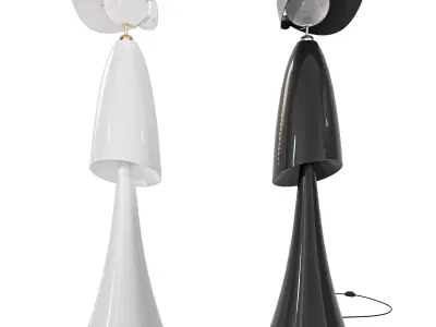 Black Alien Floor Lamp 3D model